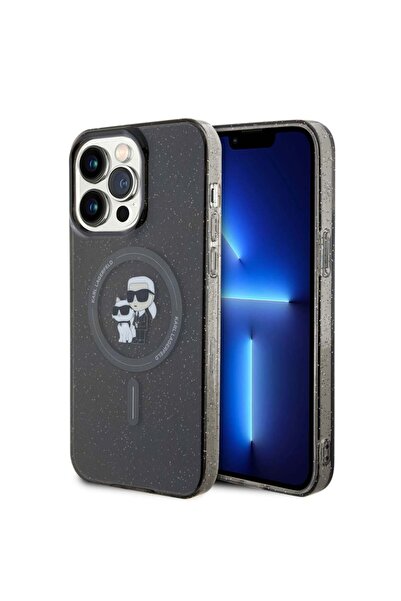 Karl Lagerfeld Carcasă pentru iPhone 15 Pro Max cu sclipici MagSafe, Karl Lag...