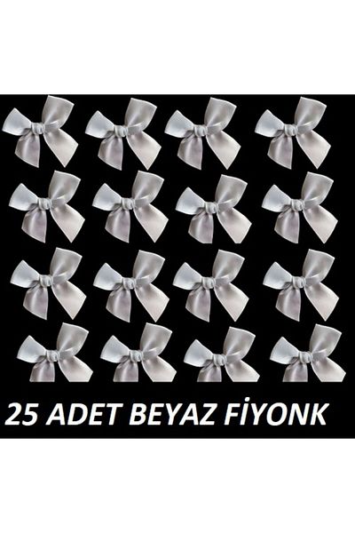 serap çiçekçilik 25 τμχ Λευκό σατέν φιόγκο κορδέλα Σατέν κορδέλα φιόγκος