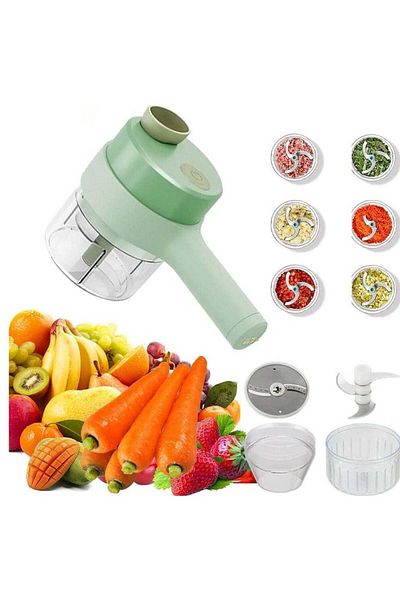 Denx Owii 4-in-1 Handheld Electric Vegetable Cutter Set, Electric Garlic Chopper, Mini Electric Food