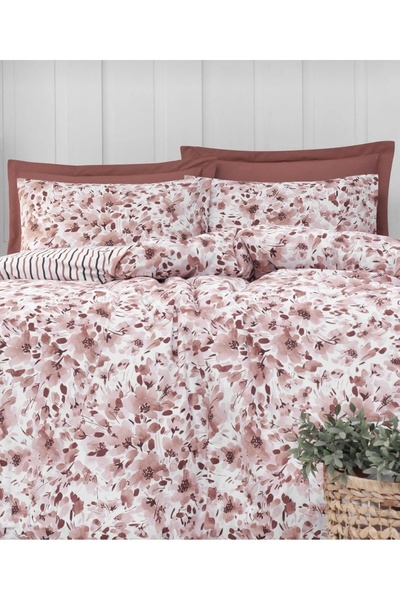 ALTINBAŞAK HOME COLLECTİON Altınbaşak Ranforce Nevresim Takımı Çift Kişilik Bıce On Cınnamon