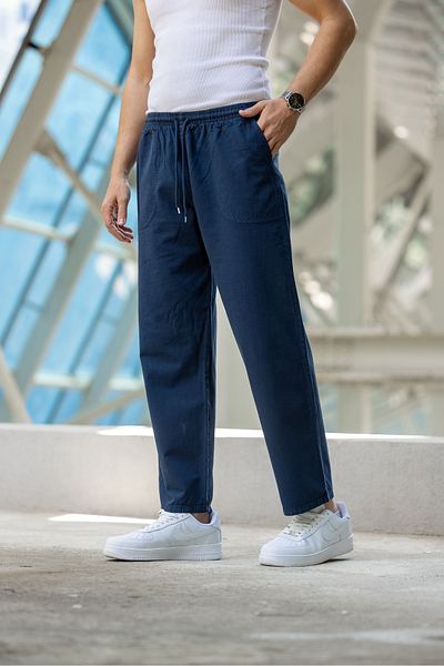 Decas Φούτερ PAPER Loose Leg με τσέπες - Navy Blue