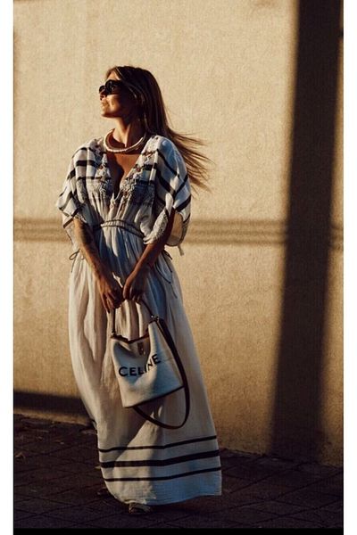 Butik Allbucks Za Ra Zr Long Sea Shell Cotton Kaftan Dress Abzr0078