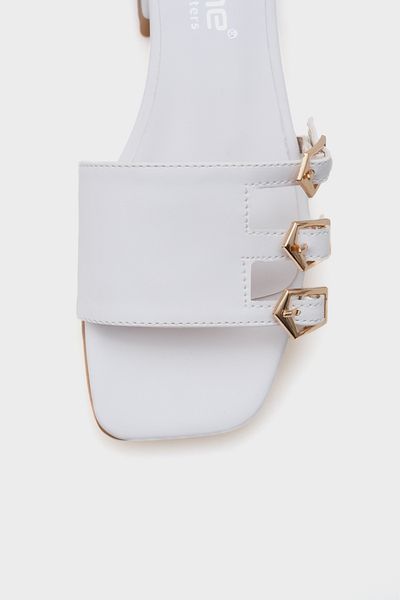 Capone Outfitters Papuci de damă Lesley cu toc scurt, cu vârf tocit, cu cataramă