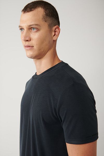 Avva Ανδρικό μπλουζάκι Anthracite Crew Neck με στάμπα μαλακής αφής A41y1032
