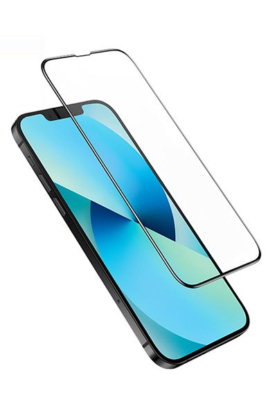Usams غطاء كامل 0.33 مم زجاج مقوى مضاد للخدش لهاتف iPhone 13 Pro مقاس 6.1 بوصة