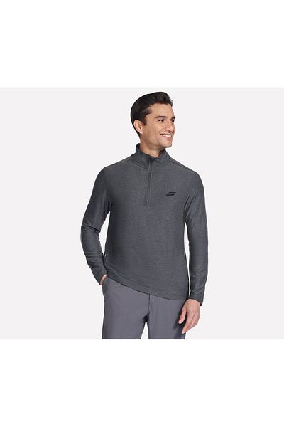 SKECHERS GODRI ALL DAY 1/4 ZIP mens sweatshirt black