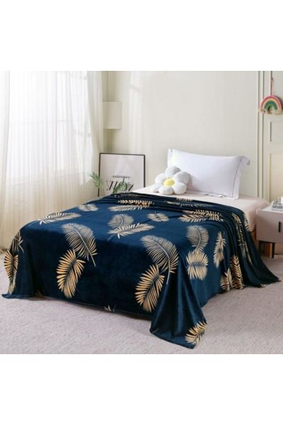 Pucioasa Cocolino blanket 200x230cm with golden leaves