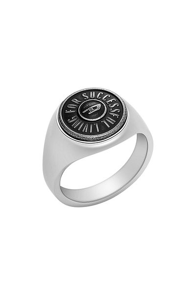 Diesel Signet Silberfarbene Ring Dx1463040