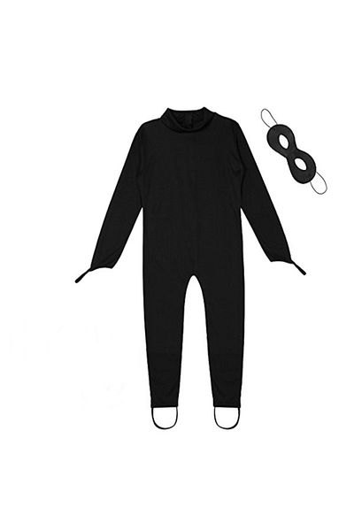 KidMania Costum Clasic Motan Noir Cu Masca ® Pentru Copii 7-9 Ani 120 - 130 Cm