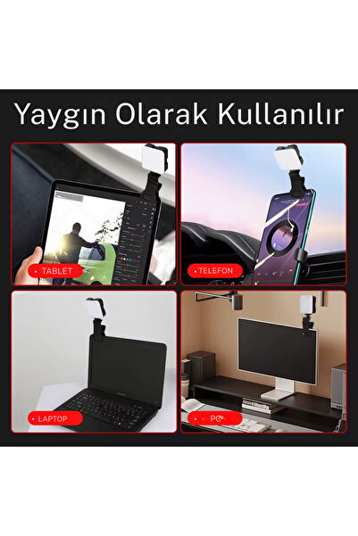 VOOKA Selfie Işığı Tripod Işık 100 Ledli 3200k-6500k 5.5W Led Işık Rgb Kamera Telefon Uvinersal