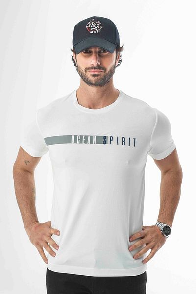 Tony Montana Ocean Collection Crew Neck Κεντητό T-Shirt-MSL-2261