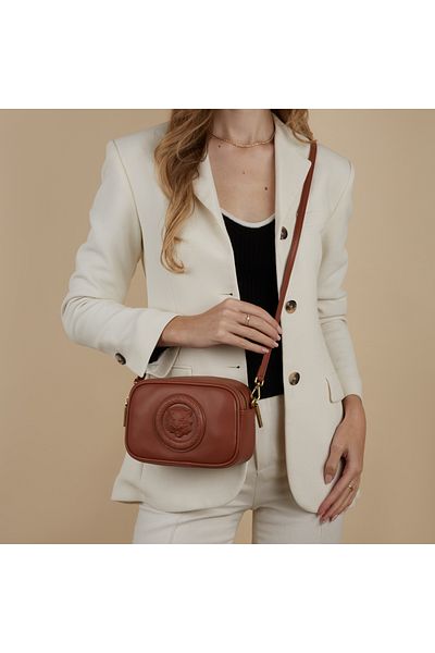 Just Cavalli Tiger Damen Umhängetasche Braun 75ra4be7-zs749-903