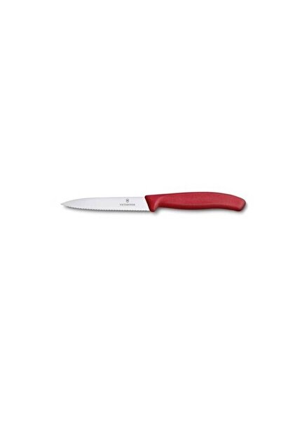 Victorinox Kırmızı Sebze - Meyve Soyma Bıçağı Dişli Model  10 cm 6.7731