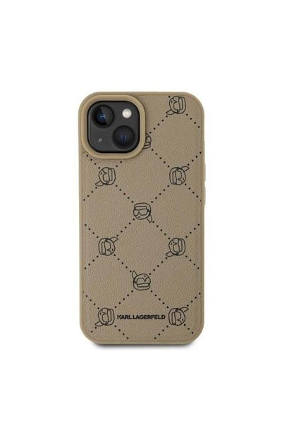 Karl Lagerfeld Case for IPhone 15 Leather MagSafe, Karl Lagerfeld - Brown