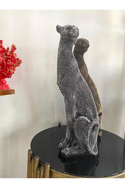 Mirsa Global Dekoratif Çita Leopar Biblo büst Heykel