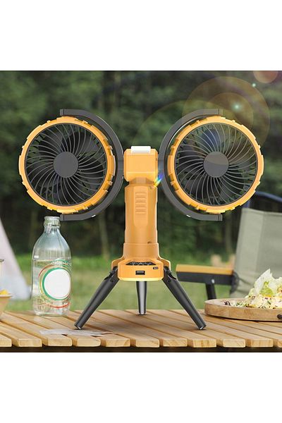 Generic F 7300 New Car Fan 2024 Double Heads Outdoor Electric Fans