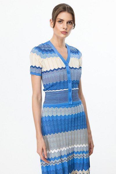 ON Patterned V-Neck Knitwear Cardigan