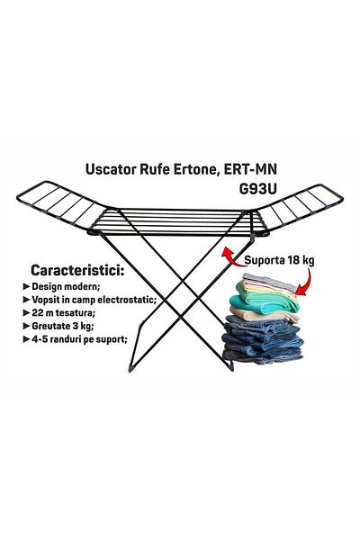 ertone Sušička prádla Ertone, ERT-MN G93U, regálový typ, nosnost 18 kg