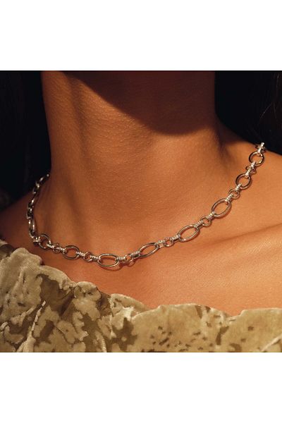 1'ASLAN Parte Di Me Bibbiena Poppi Adriane 925 Sterling Silber Link Kette Pdm34107