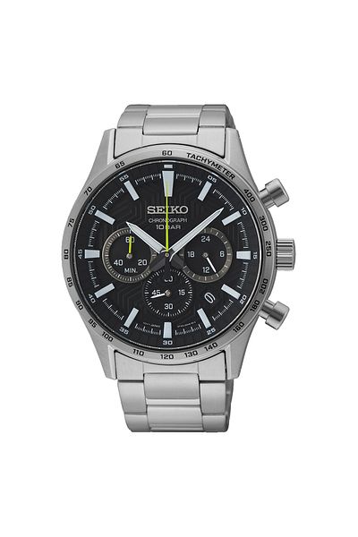 Seiko Chronograph Herren Uhr Silber Ssb413p1