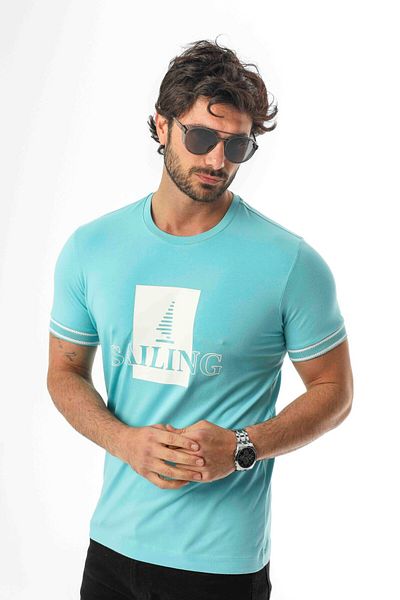 Tony Montana Μπλουζάκι Sail Collection Crew Neck με στάμπα-MSL-2259