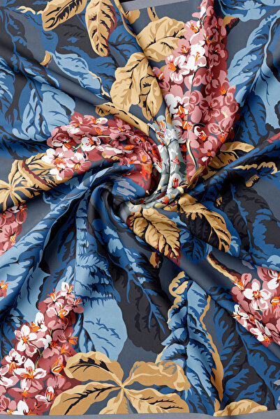 Vakko Twill Silk Scarf - 4145-54 Anthracite
