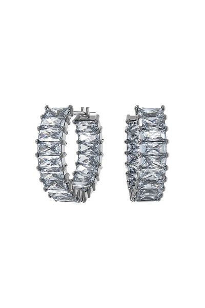 Swarovski Matrix Silberfarbene Ohrringe 5658650