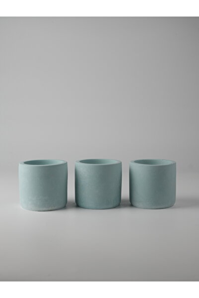Kaju Creative Dekoratif Beton Saksı - Mini Sukulent - Kaktüs ve Sukulent Bitkileri için 7x7cm Beton Renkli Saksı