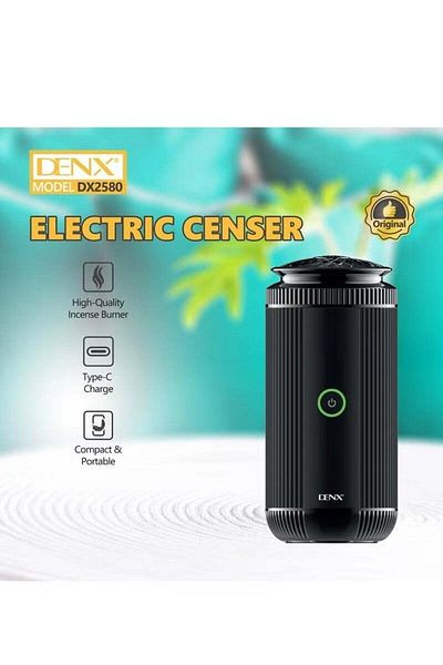 Denx مبخرة كهربائية قابلة لإعادة الشحن مع منفذ TYPE-C، مبخرة مع مروحة توربو لضمان جودة عالية