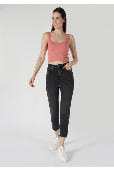 Colin's Slim Fit Mid Waist Slimming Leg Women's Gray Jean Trousers