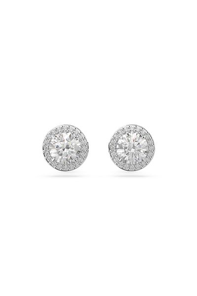Swarovski Constella Silberfarbene Ohrknöpfe 5636269