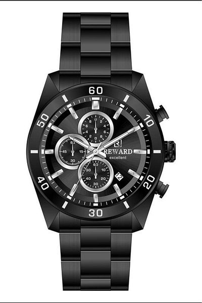 Reward Excellent Rwa146816 Black Color Stainless Steel Men Wrist Watch