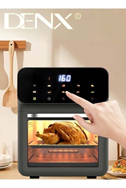 Denx Healthy Air Fryer Without Oil For Fry/Grill/Bake/Roast Capacity 12 Liters Power 1350 Watts - Black