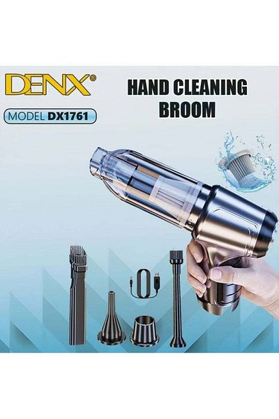 Denx مكنسة كهربائية لاسلكية محمولة متعددة الوظائف مع رؤوس متعددة لتنظيف مناطق مختلفة، 120 واط
