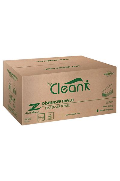 Rulopak By Clean Z Fold Towel Paper 2 Layers 150 Sheets 12 Pack