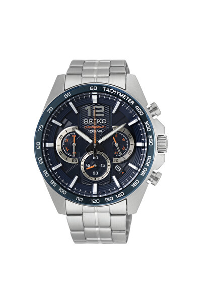 Seiko Chronograph herren Uhr Silber SSB345P1