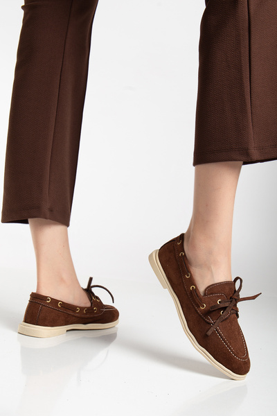 Genetti Kadın Klasik Timberlnd Muadil Model Loafer Ayakkabı Gen2283