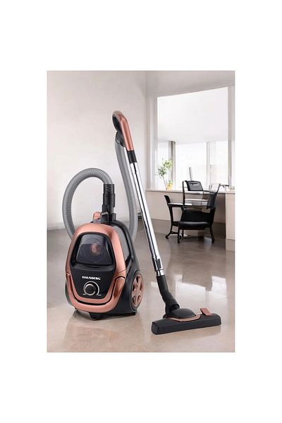 Hausberg Aspirator Fara Sac Hb-2823au, 1400-1800w, Aspirare Uscata, 2.5 Litri, Filtru Hepa, Auriu-negru