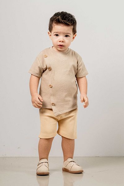 bombe Baby Girl Boy Bottom Top Double Set Cream