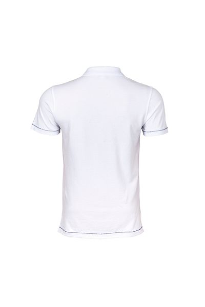 ANEMOSS Anchor White Men's Polo Neck T-shirt