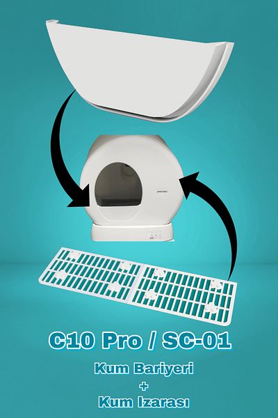 3D Baskı Thin Grid for Airrobo C-10, UBPet SC-01, UbTech Cat Toilets