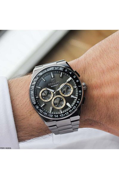 Reward Excellent Rwa146806 Smoked Stainless Steel Men Wrist Watch