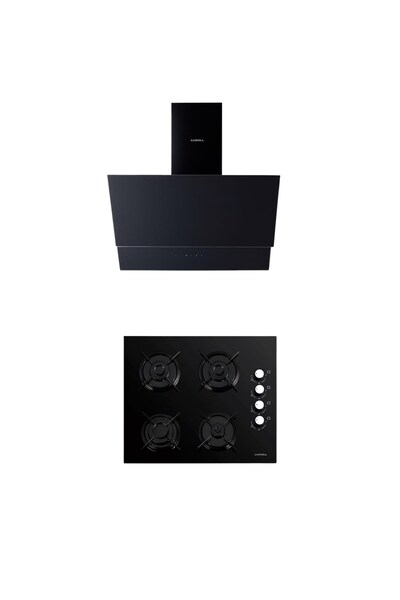 Luxell 2 Lİ SİYAH CAM SET (DAVLUMBAZ-SET ÜSTÜ OCAK)