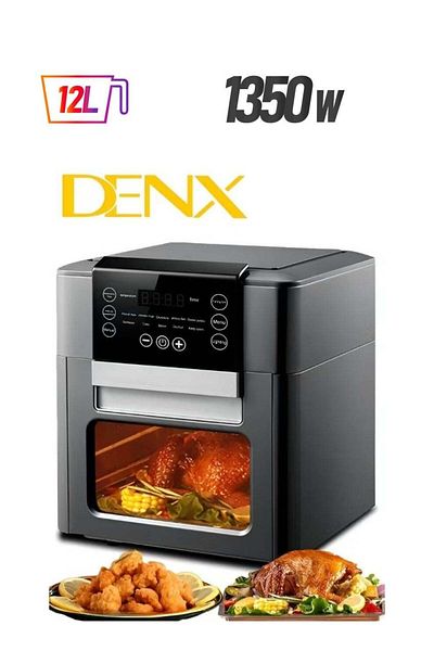 Denx فرن القلي الهوائي 12 لتر 1600 واط