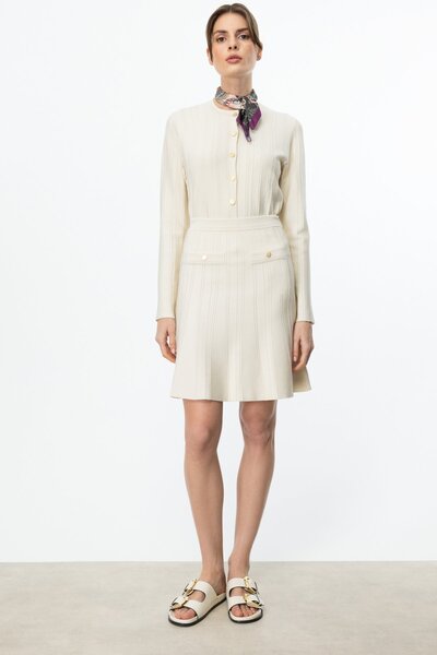 ON Kendinden Desenli Triko Etek