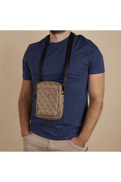 Guess Vezzola Herren Umhängetasche Beige Hmevzl-p3163-bbo