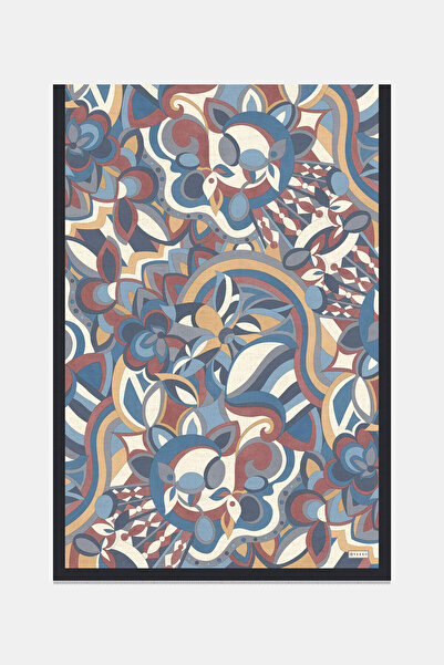 Vakko ANTRASİT ÇİÇEK DESENLİ VUAL İPEK ŞAL