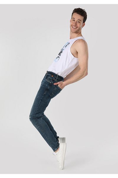 Colin's Slim Fit Low Waist Slim Leg Men's Indigo Jean Pants