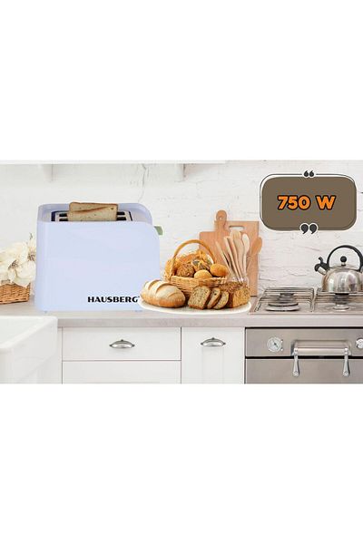 Hausberg Topinkovač HB-195VR, 750 W, 2 plátky, funkce rozmrazování, funkce ohřívání, 6 rychlostí