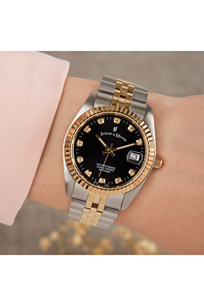 100de100Gübre Jacques du Manoir Inspiration damen Uhr Gold/Silber NRO.19